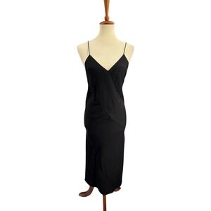 Maurie & Eve Midi Dress Size 4 Black Criss Cross Open Back‎ Cocktail Party